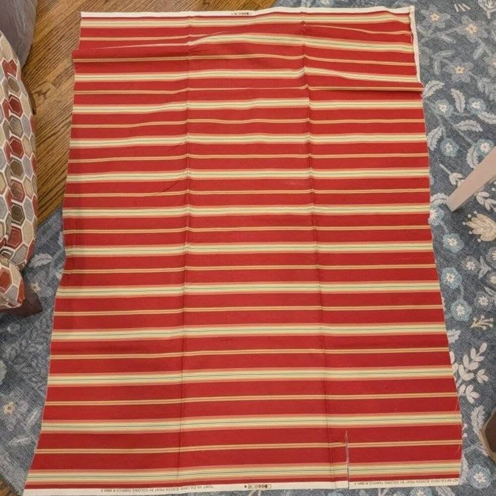 Striped upholstery fabric, ~ 1 yard
